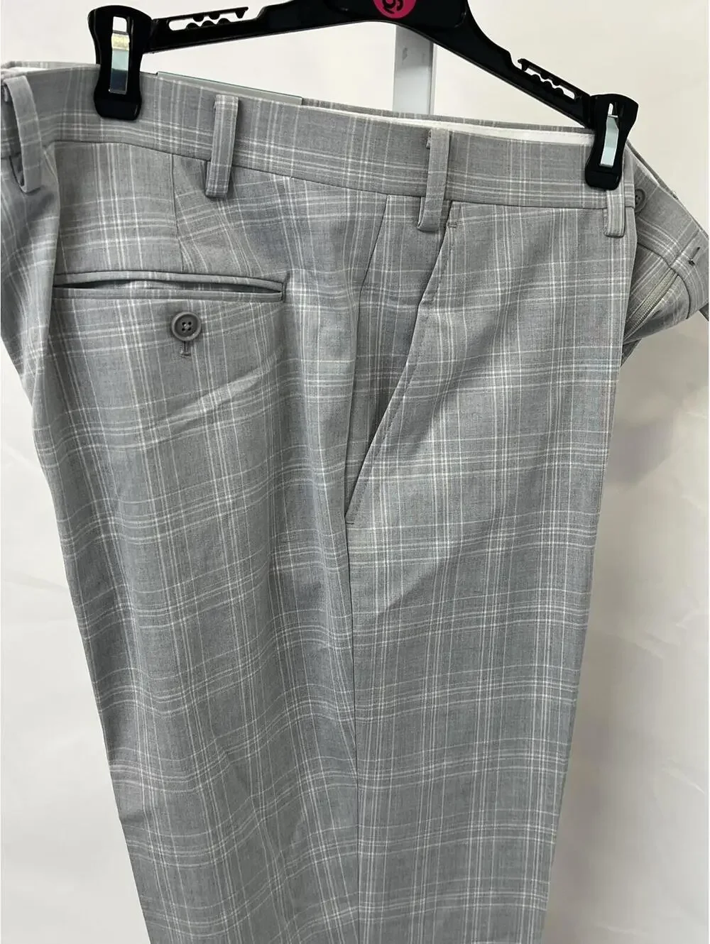 Alfani Mens Slim Fit Stretch Plaid Suit Pants